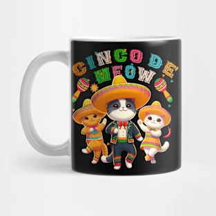 Cinco De Meow Fiesta Cinco De Mayo Cat Mug